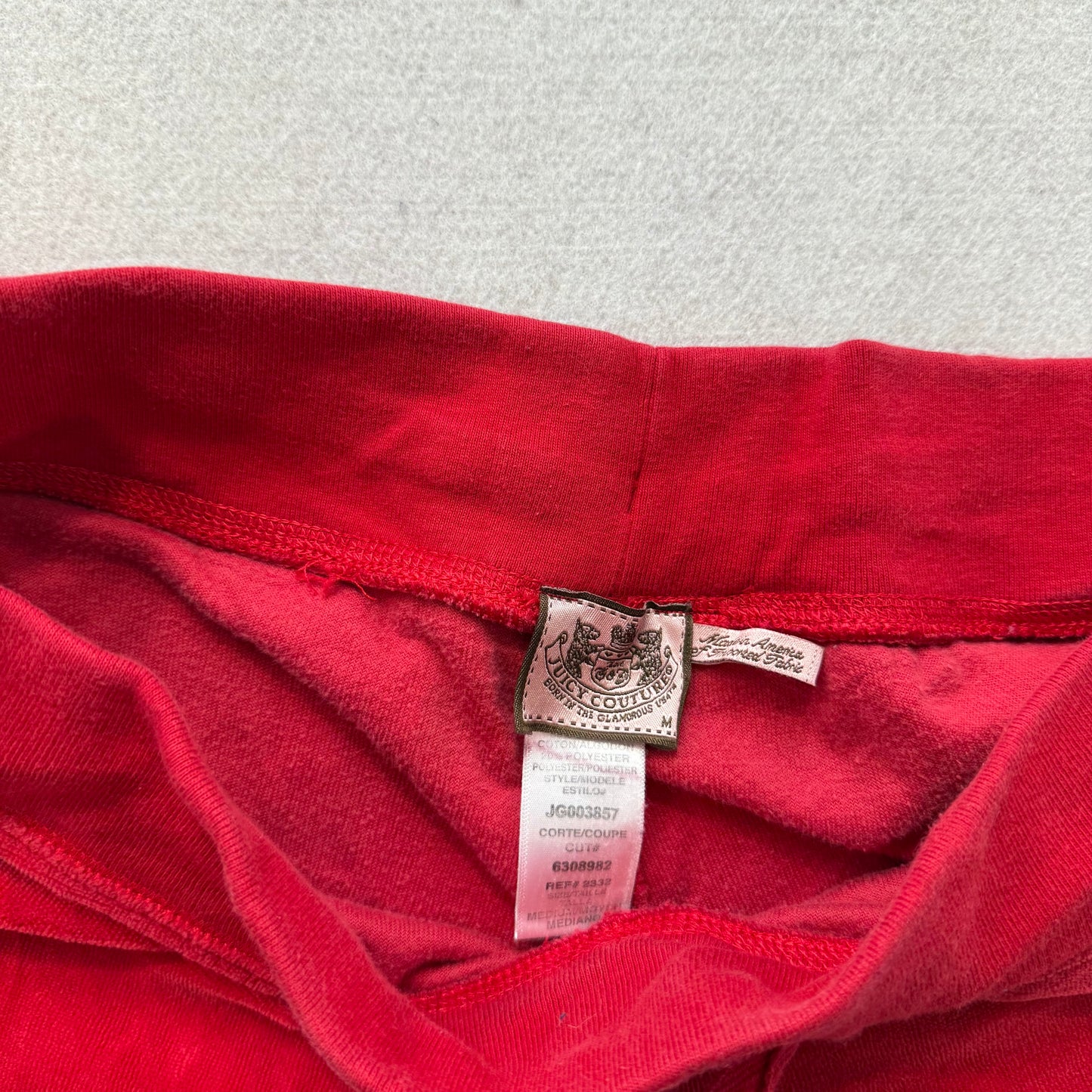 Juicy Couture Women's Dark Red Velour Flared Leg Track Pants Drawstring Size M