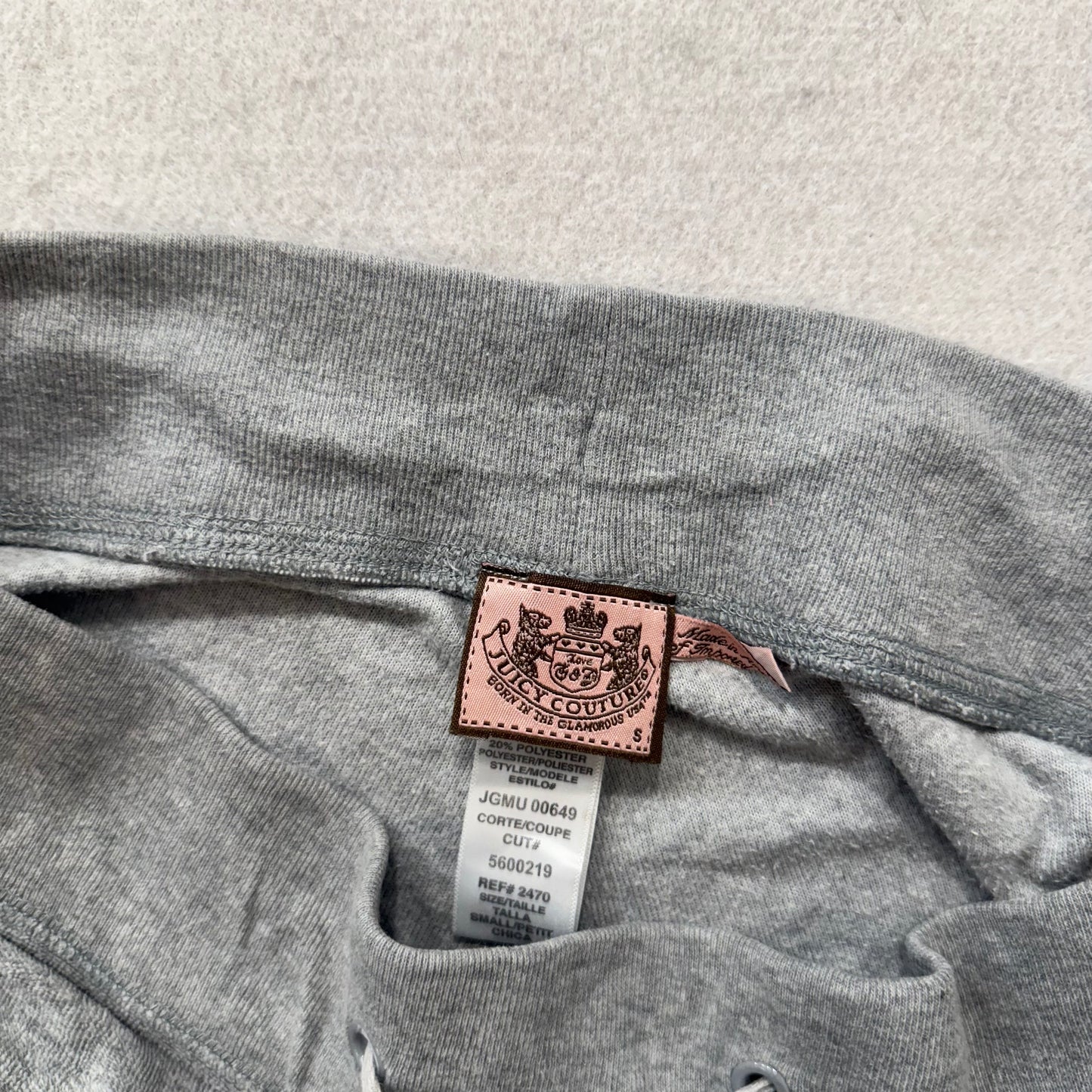 Vintage Juicy Couture Women's Gray Velour Flared Track Pant Low Rise Y2k Size S