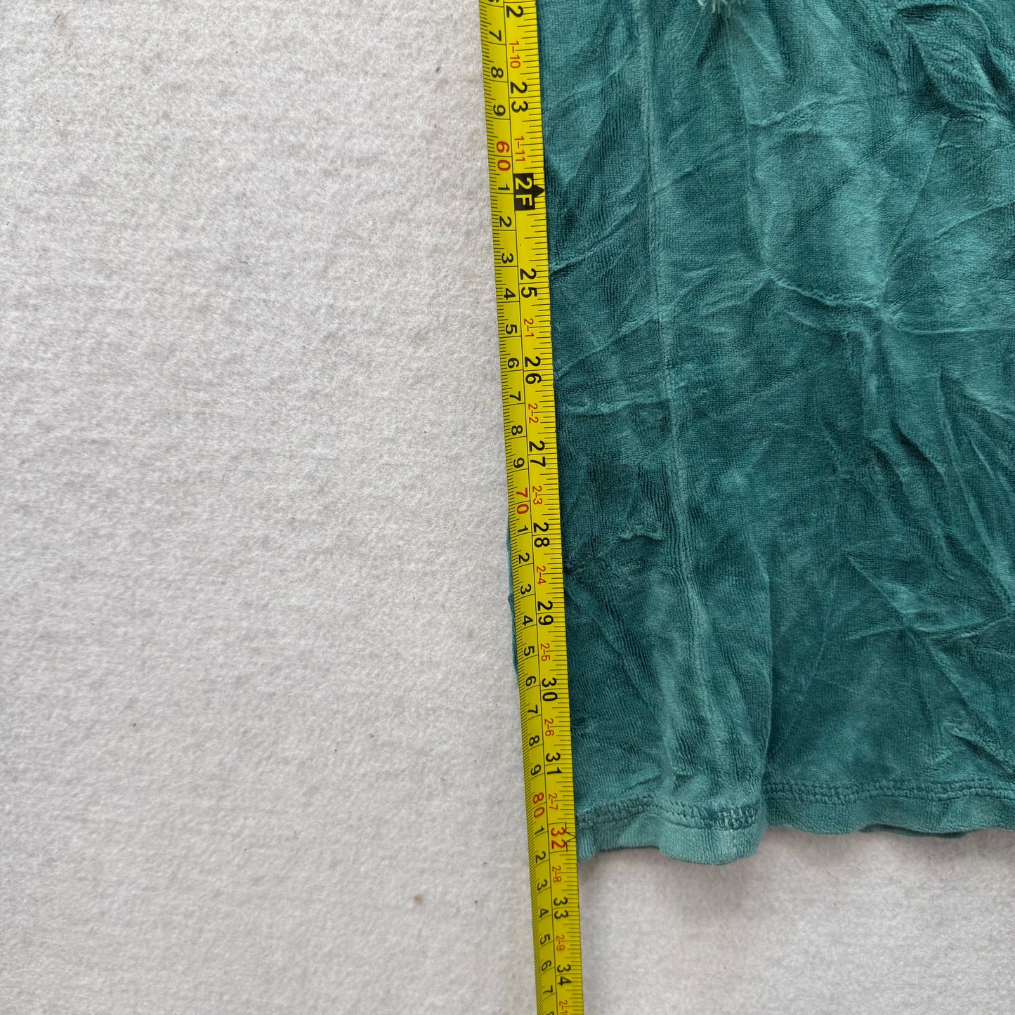 Vintage Juicy Couture Women's Emerald Velour Flared Wide Leg Track Pants Size L