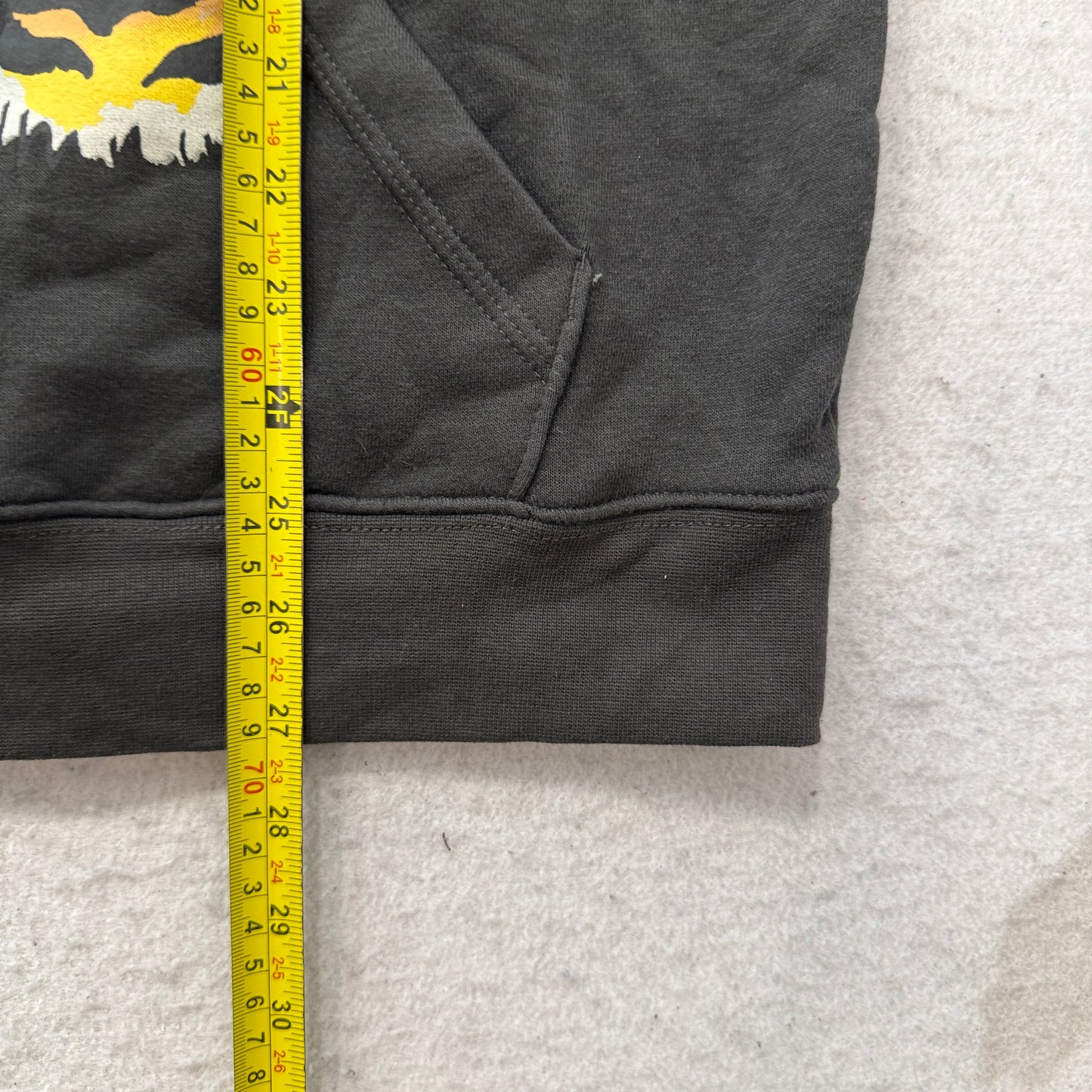 Ed Hardy Tigers Graphics Hoodie Men's Charcoal Pullover Streetwear Y2K Size M