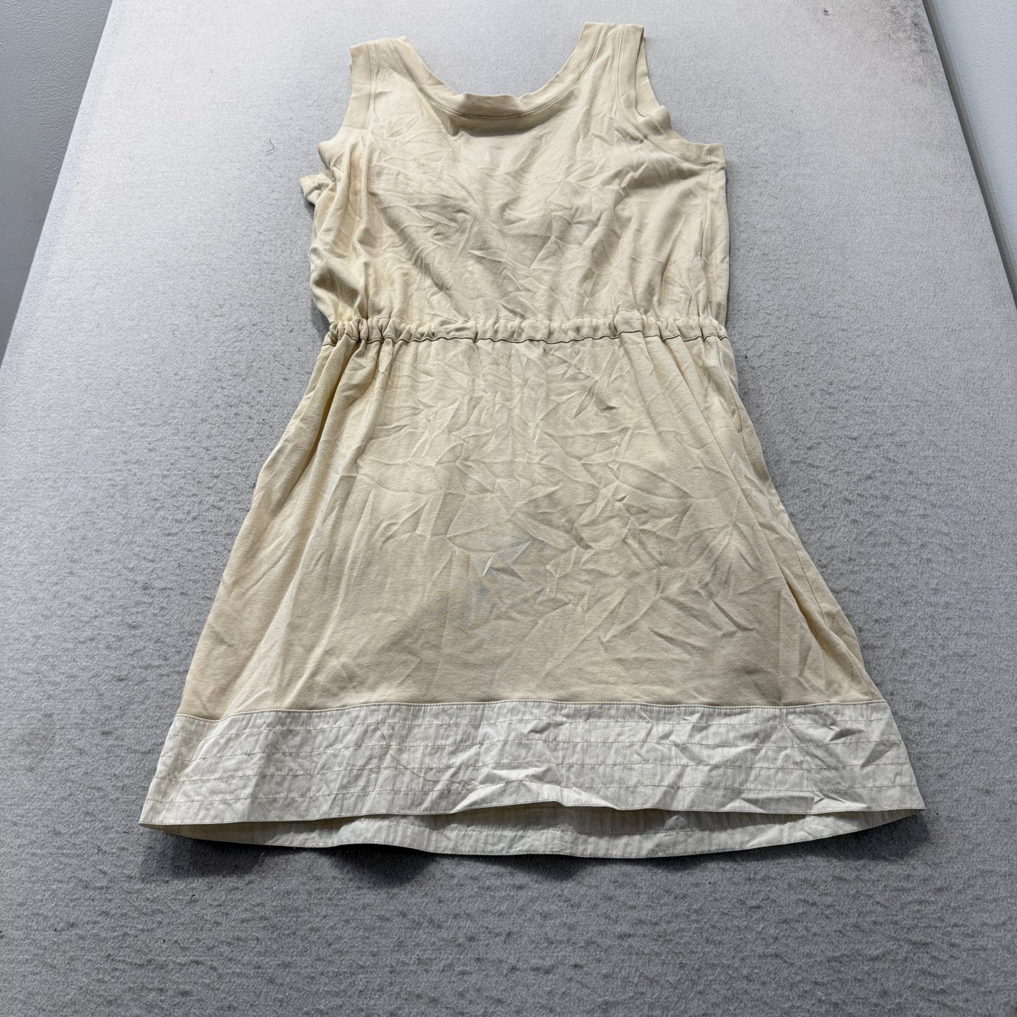 See By Chloe Women's Beige Sleeveless Mini Dress Cargo Pockets Casual Size 8