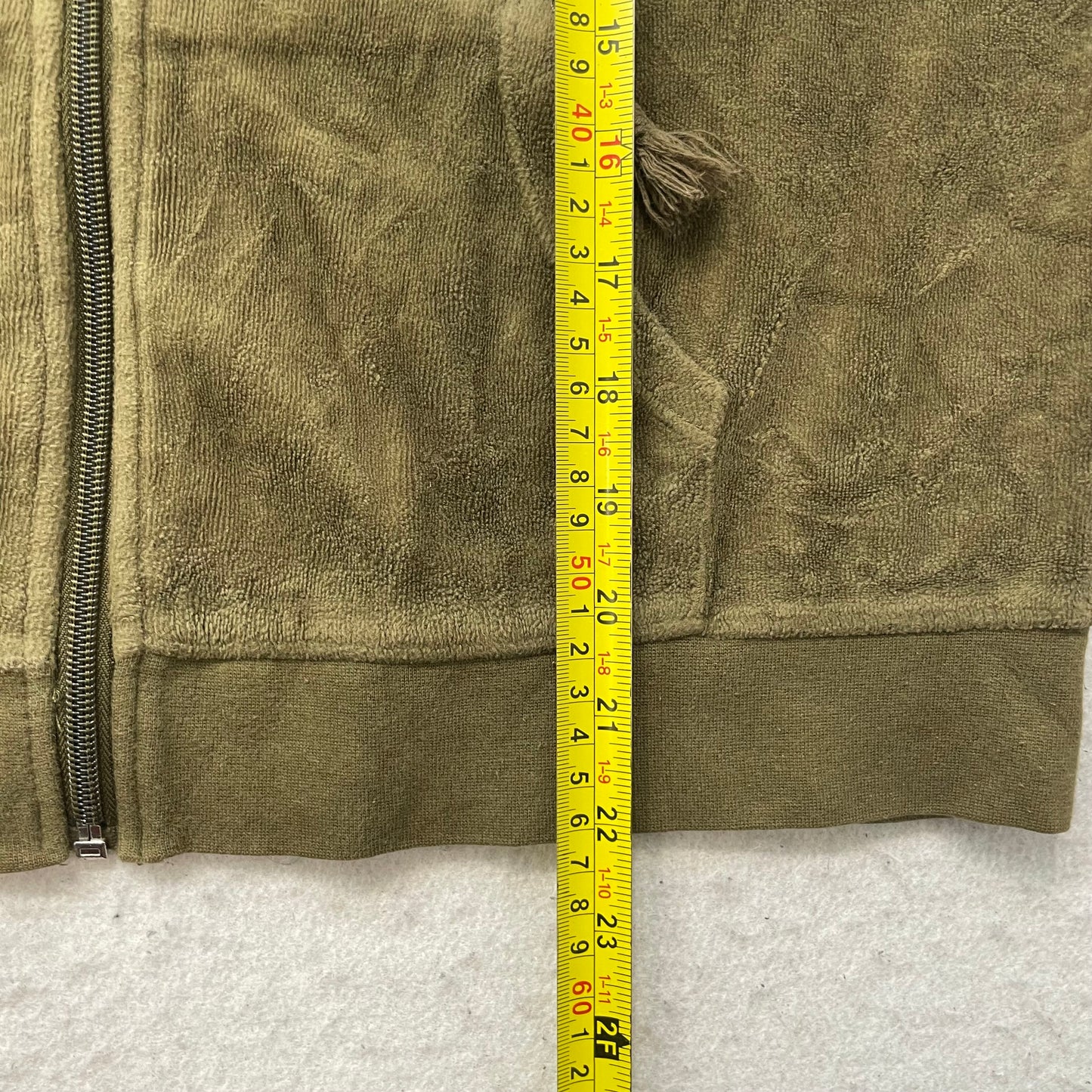 Vtg Juicy Couture Womens Olive Green Velour Tracksuit Set Hoodie & Pant Size L/S