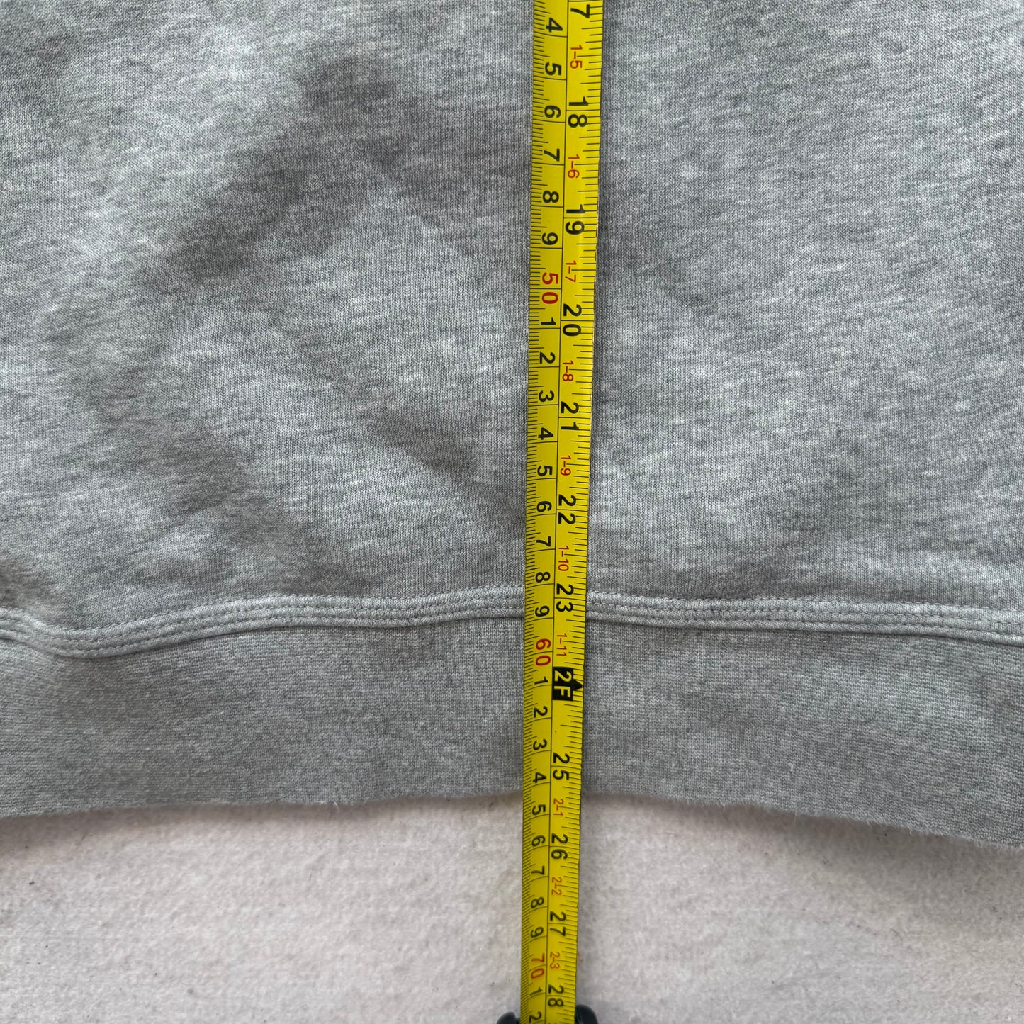 Nike Men's Gray Fleece Athletic Sweatshirt Swoosh Embroidered Logo Casual Size S