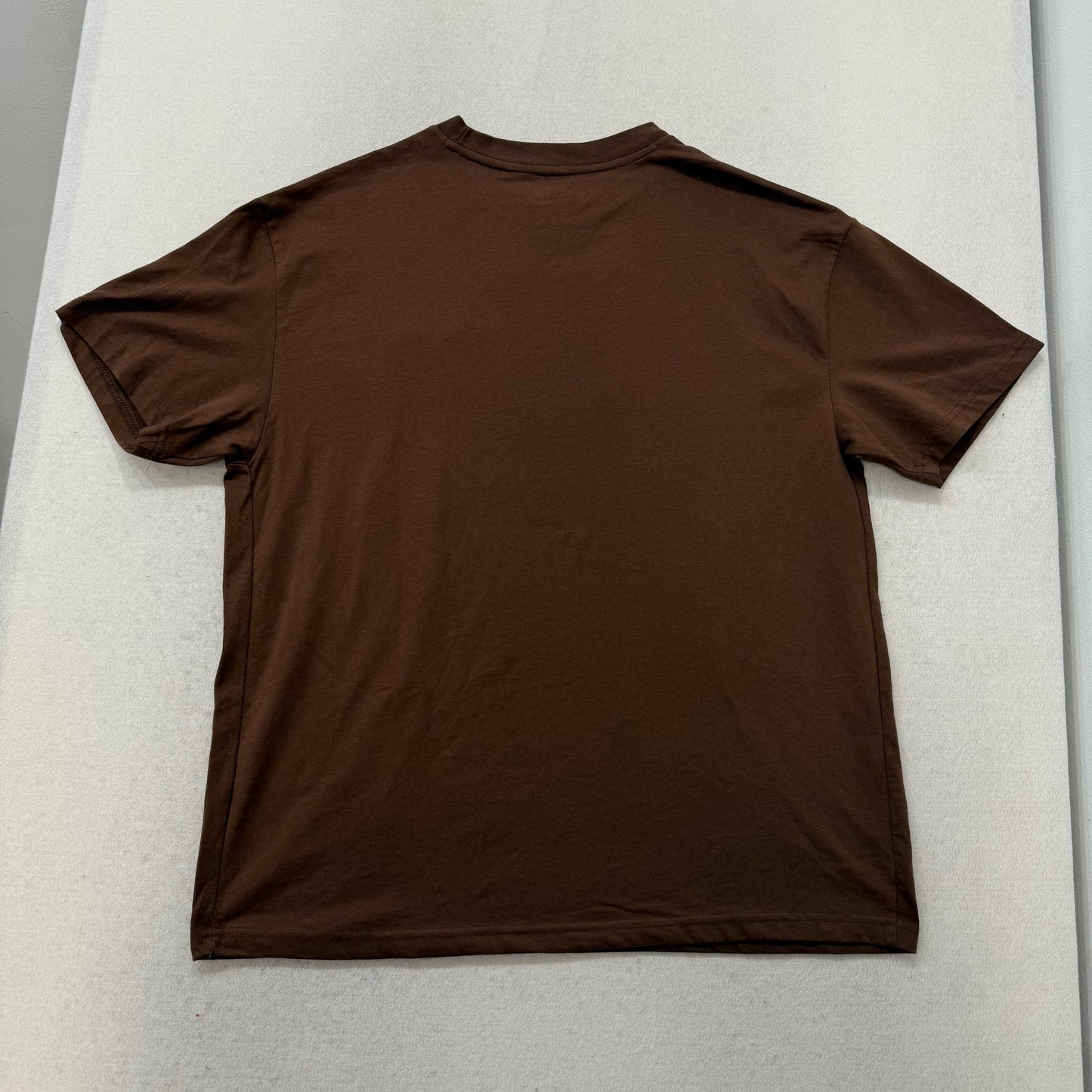 ED HARDY WHITE EMBROIDERED LOGO BROWN TEE