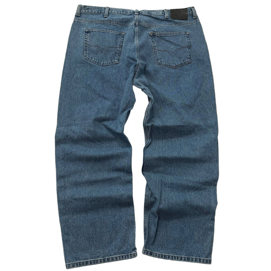 Harley Davidson Traditional Men's Medium Blue Denim Wide Leg Baggy Jeans Size 44