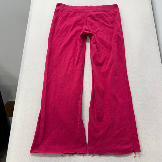 Aéropostale Women's Hot Pink Velour Fit & Flare Sweatpants Script Logo Size L