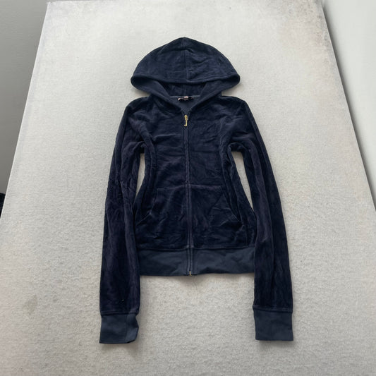 Juicy Couture Scottie Dogs Women Navy Velour Tracksuit Set Sequin Logo Size S/XS