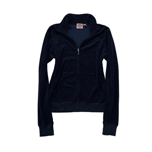 Vintage Juicy Couture navy terry cloth full zip hoodie size L