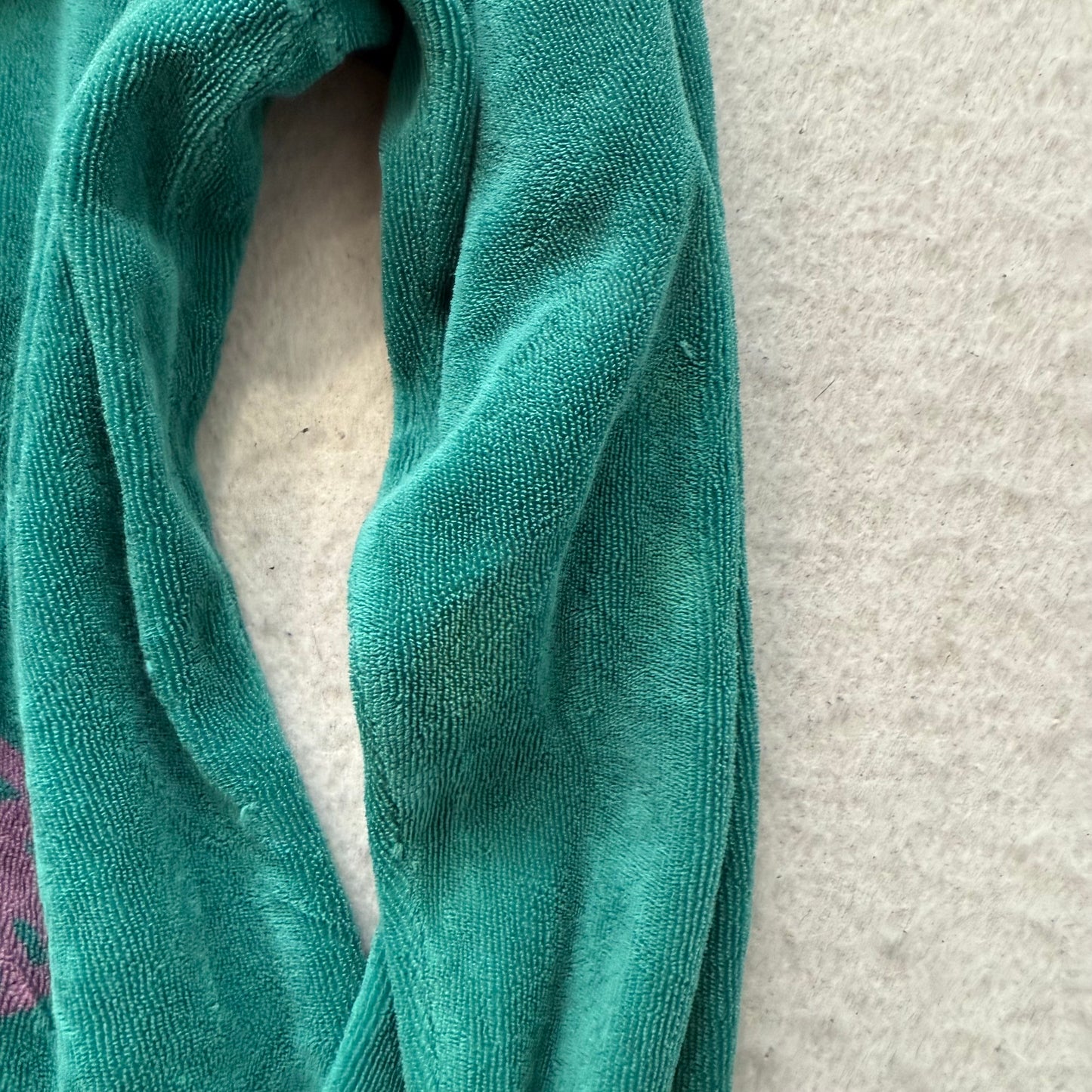 Juicy Couture Women's Blue-Green Terry cloth Tracksuit Set Hoodie & Pant Size 12