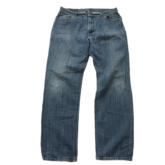 Lucky Brand Men's Blue Denim Jeans Button-Flap Back Pockets Mid-Rise Size 36