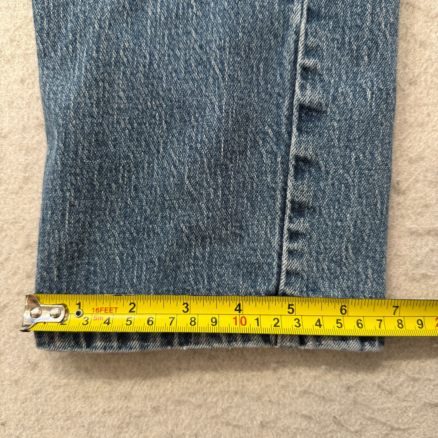 Levi's 505 Men Blue Denim Jeans Straight Leg Pocket Zip-Fly Classic Size W32xL30
