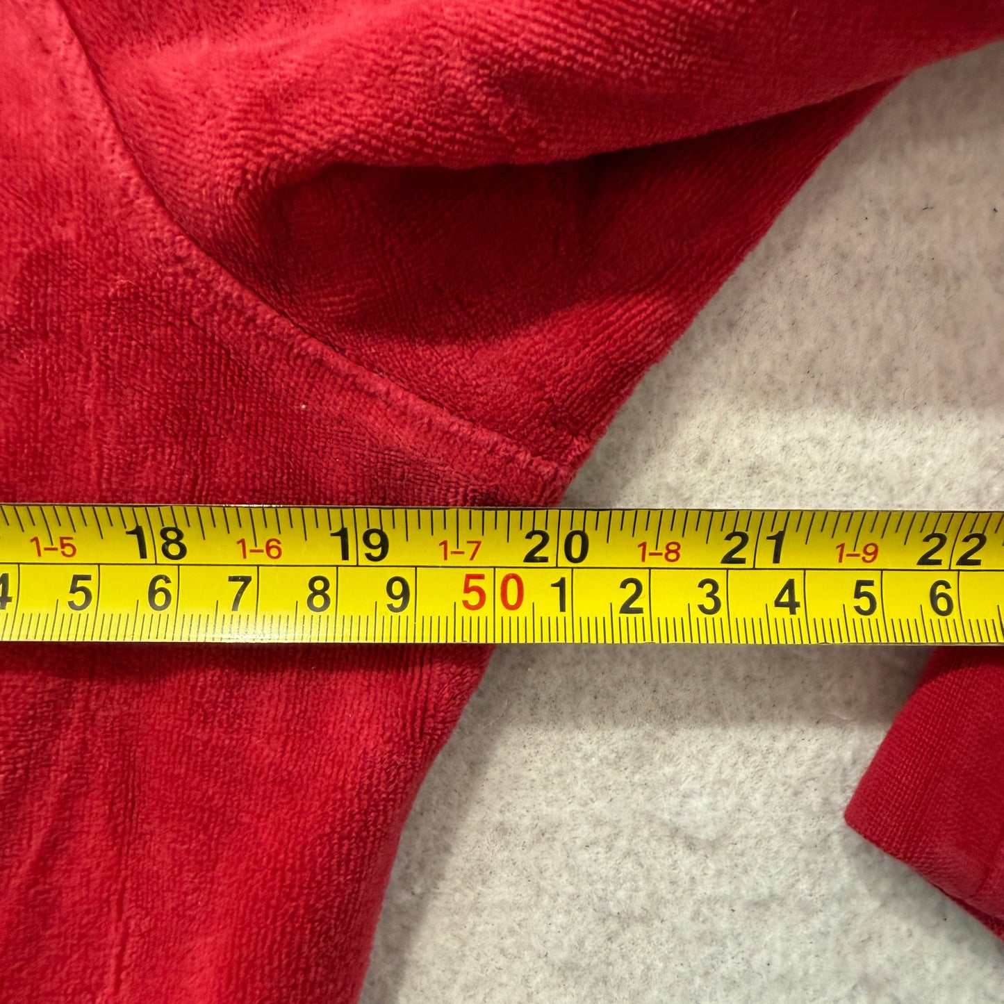 Juicy Couture Women's Red Velour Tracksuit Set Hoodie & Flared Pant Size M