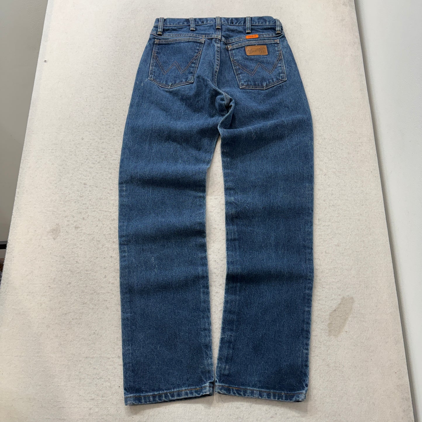 Wrangler FR Flame Resistant Men's Blue Straight Denim Jeans Cowboy Cut Size W29