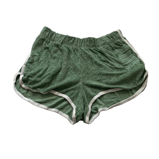 PINK Victoria’s Secret Women's Soft Pine Terry Cloth Varsity Shorts Beach Size L