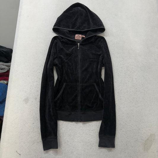 Vintage Juicy Couture “Scottie Dogs” Black Hoodie Embroidered Rhinestones Size S