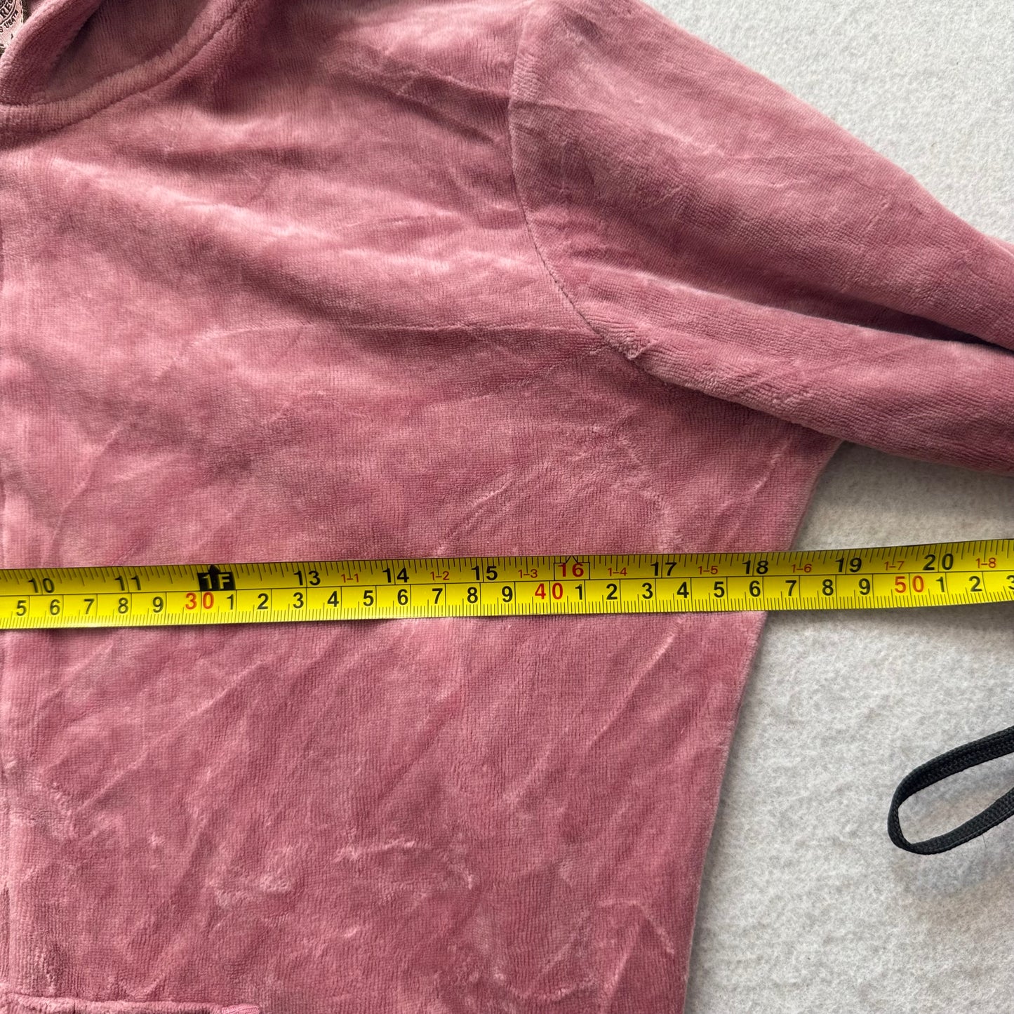 Juicy Couture Scottie Dogs Womens Dusty Pink Velour Zip-Up Hoodie Classic Size M