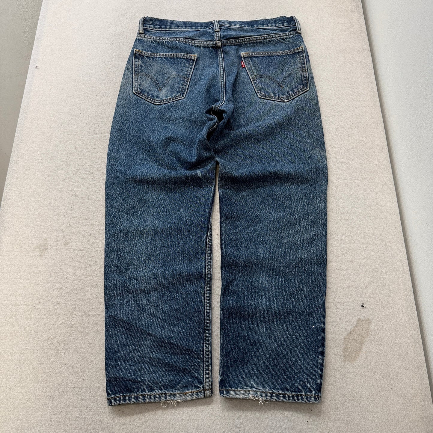 Levi's 550 Mens Blue Relaxed Fit Denim Jeans Zip-Fly Classic Pockets Size 34x30