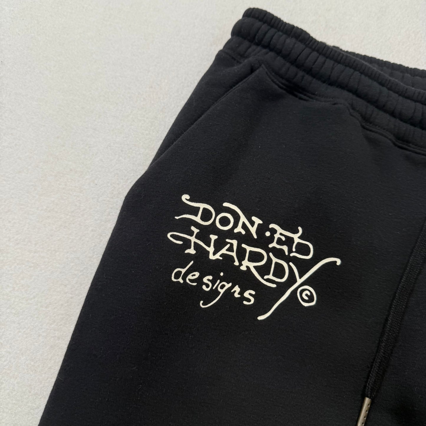 ED HARDY “Dagger Hearts” BLACK FLARE PANTS