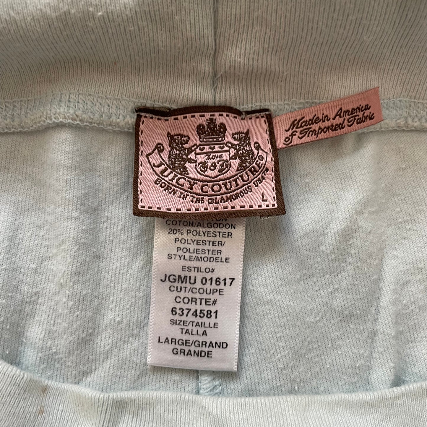 Vintage Juicy Couture Women's Light Grey Velour Flared Leg Track Pant Y2k Size L