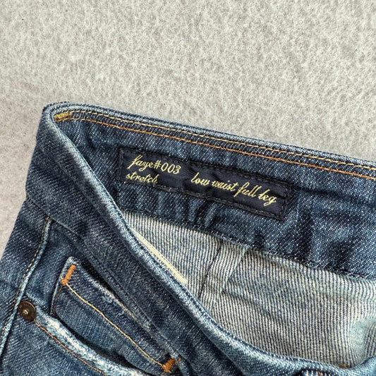 Citizens of Humanity Faye Women Blue Denim Flare Jeans Stretch Low Waist Size 28