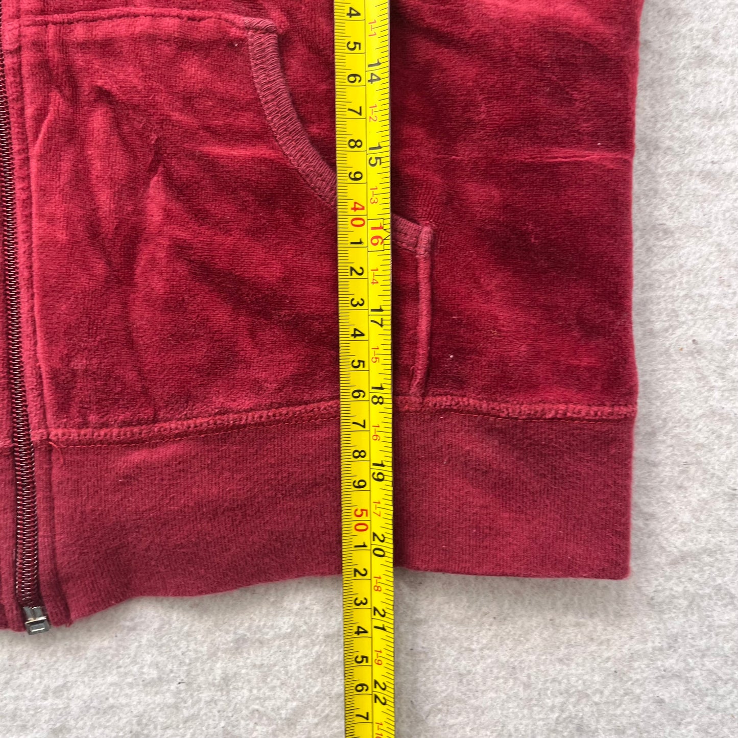 Vintage Juicy Couture Scottie Dogs Women's Maroon Velour Zip-Up Hoodie Size L