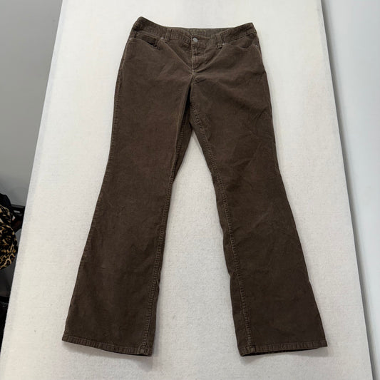 Sonoma Life + Style Women's Brown Corduroy Flared Boot Pants Low Rise Size 12