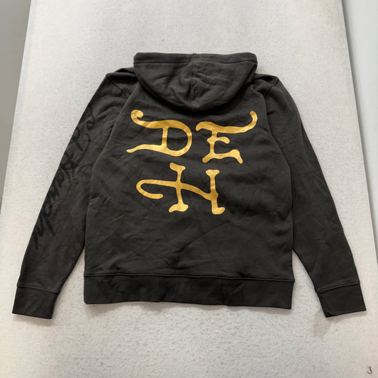 Ed Hardy Tigers Graphics Hoodie Men's Charcoal Pullover Streetwear Y2K Size M