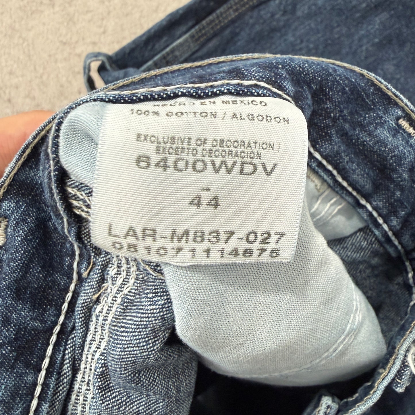 Wrangler "Authentic Issue" Men's Blue Denim Carpenter Shorts Pockets Size 44