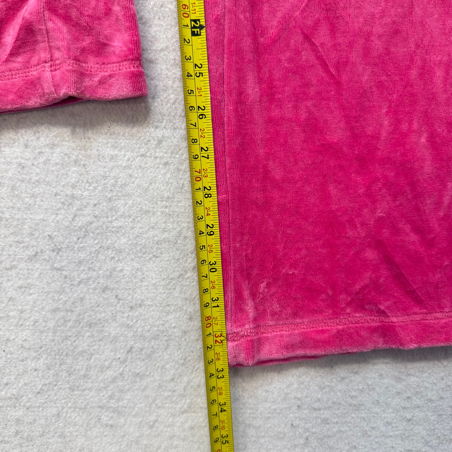 Juicy Couture Women's Hot Pink Velour Flared Track Pant Scottie Dog Logo Size M