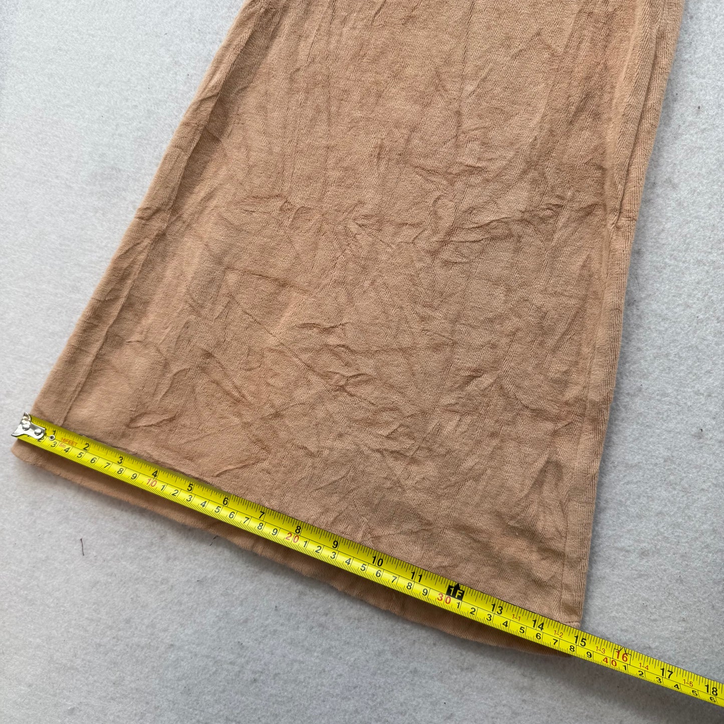 Juicy Couture Women's Tan Velour Flared Track Pants Bell Bottom Pockets Size XL