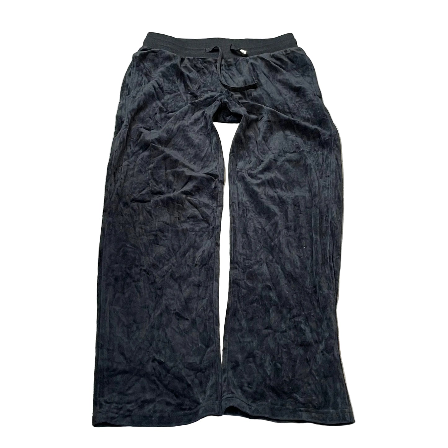 Vintage Juicy Couture Women's Charcoal Velour Flare Track Pant Drawstring Size S