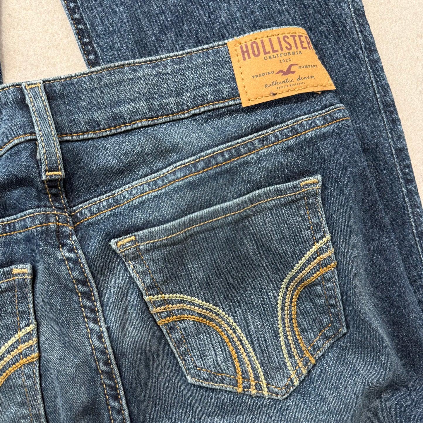 Hollister Low Rise Bootcut Dark Blue Denim Jeans Y2K NWT Size S
