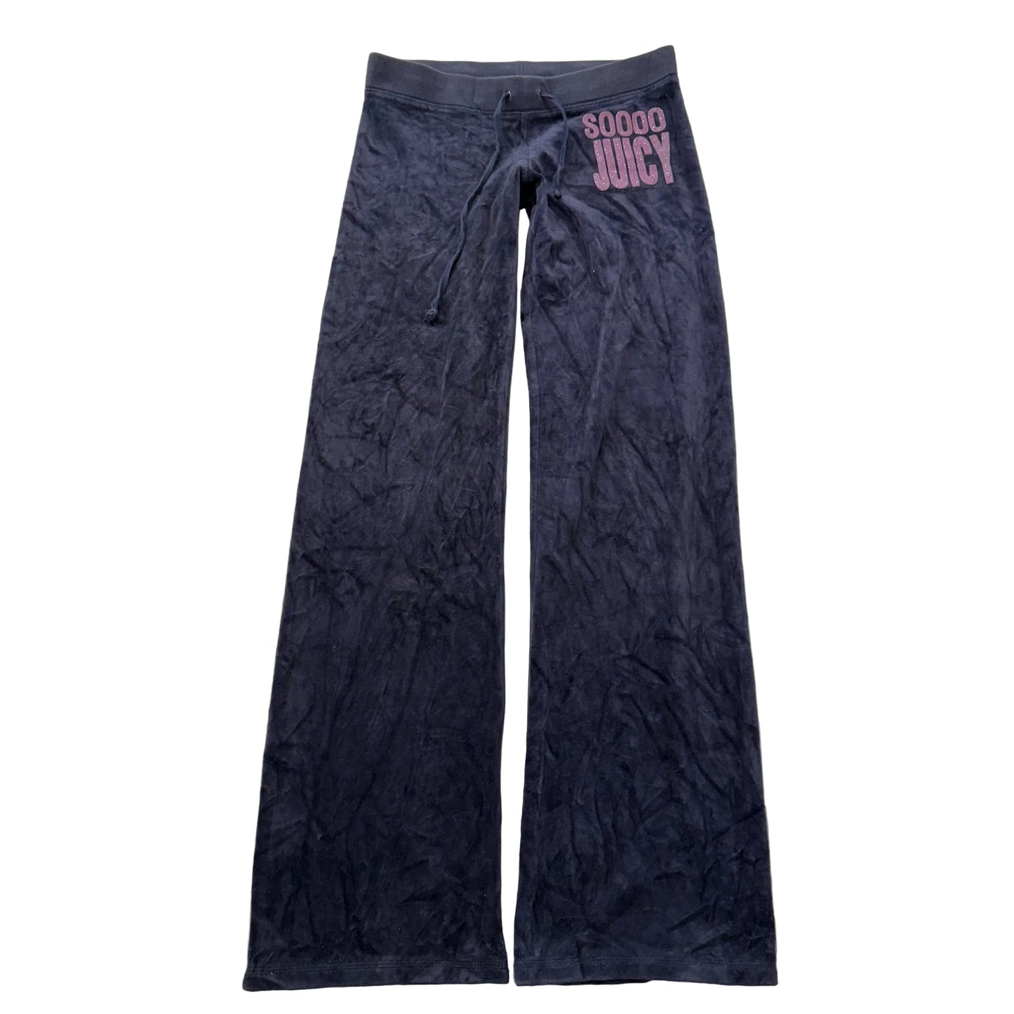 Juicy Couture “Soooo juicy” Women's Gray Purple Velour Flared Track Pant Size P
