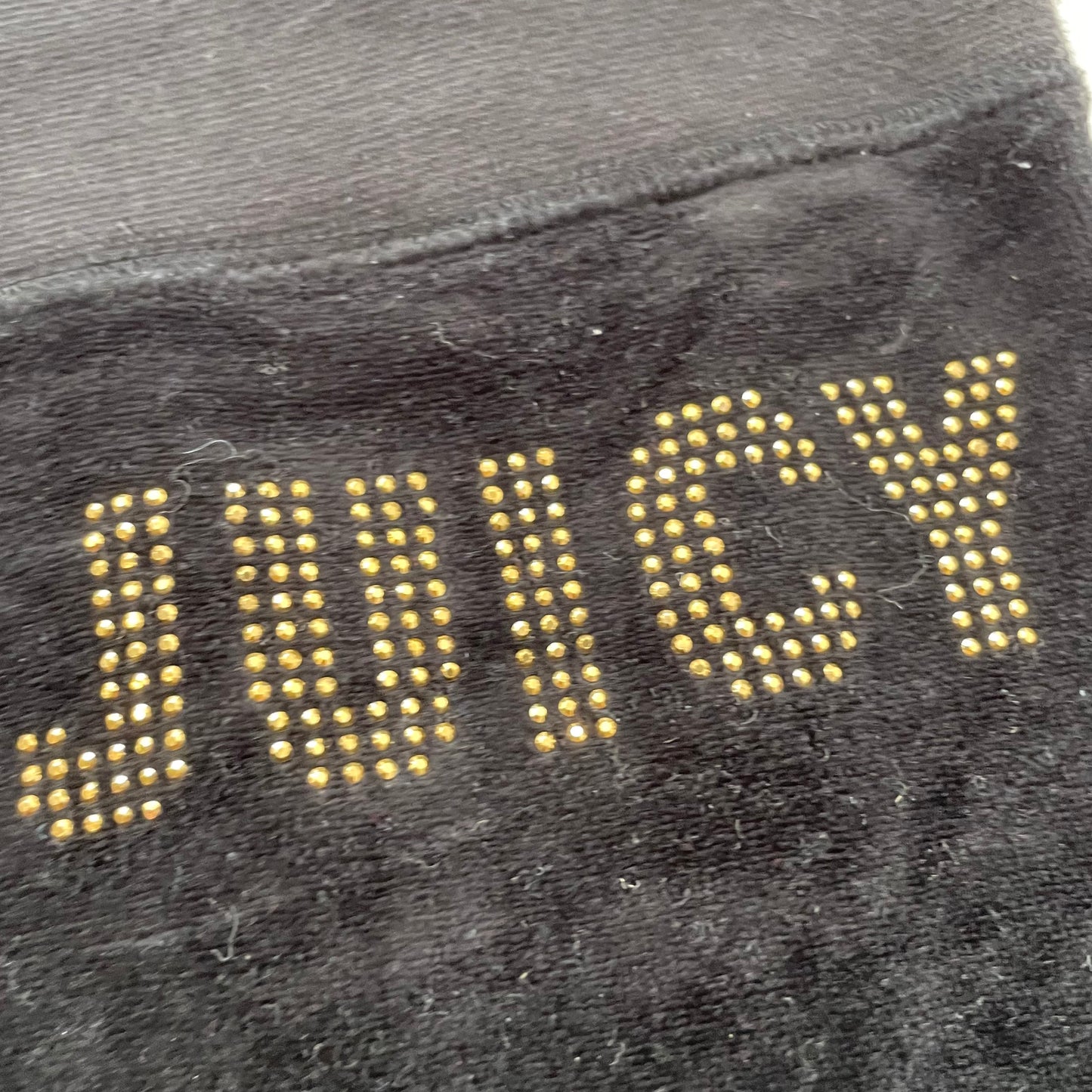 Vtg Juicy Couture Womens Black Velour Tracksuit Set Graphic Hoodie & Pant Size L