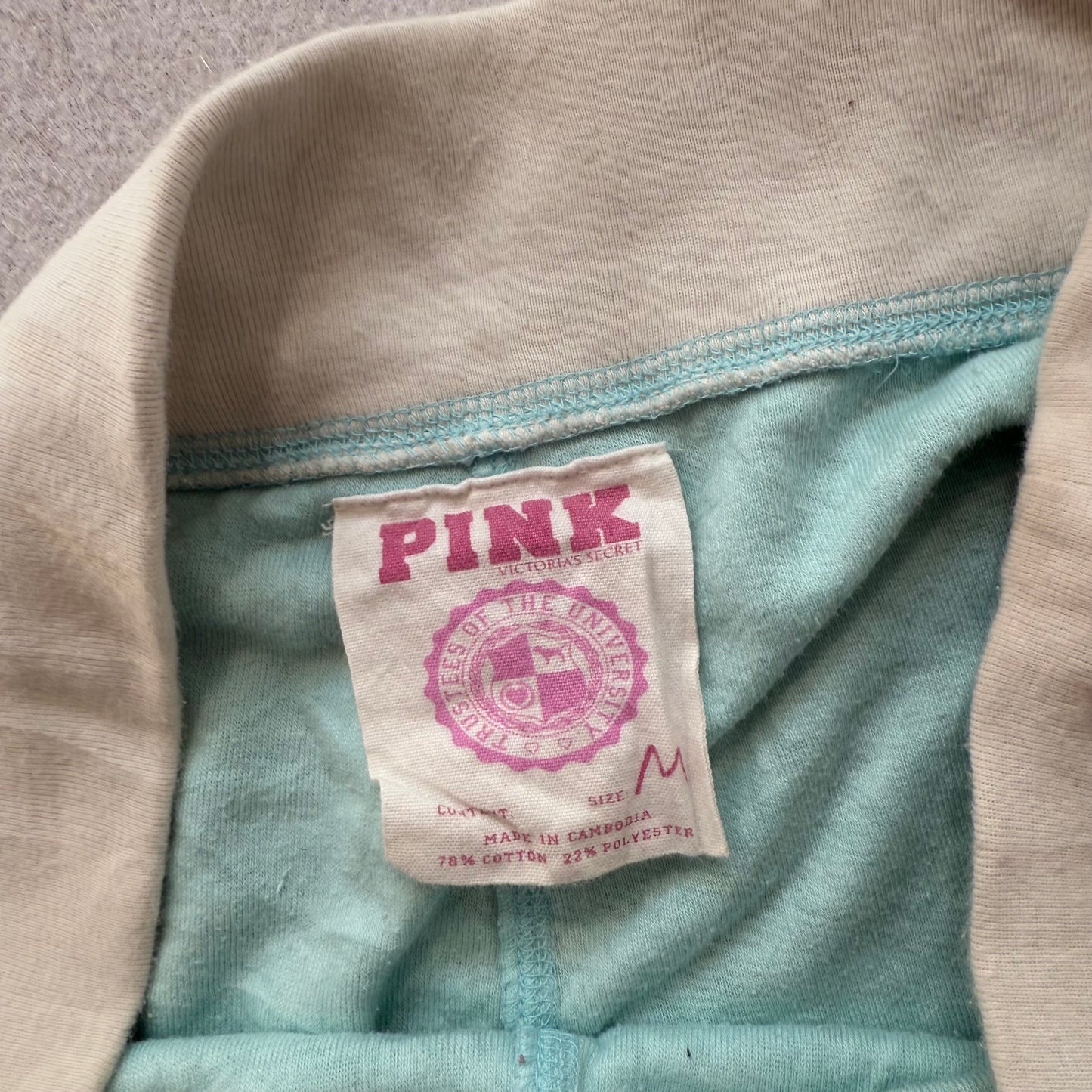 Victoria's Secret PINK Women's Mint Blue Terry Cloth Flared Lounge Pants Size M