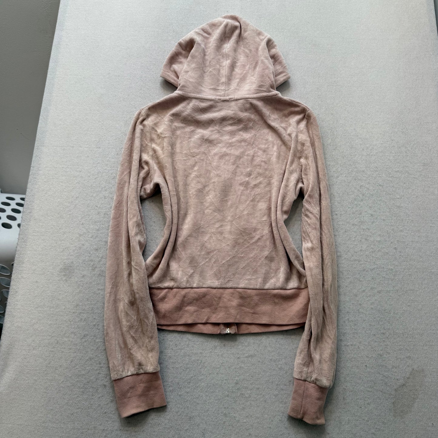 Juicy Couture Womens Dusty Rose Tracksuit Set Zip Up Hoodie & Flared Pant Size S