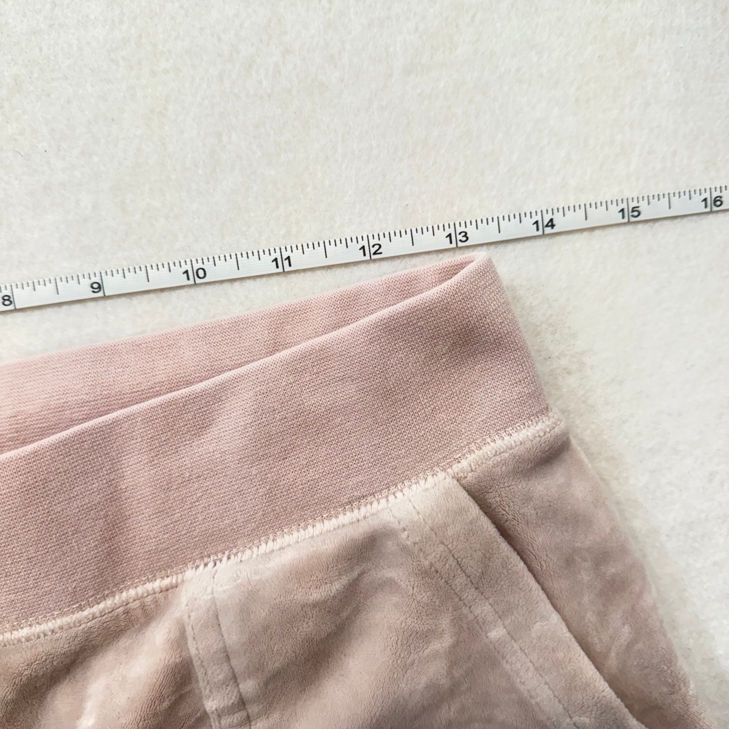 Juicy Couture light velour pink snap-pocket flare pants size S