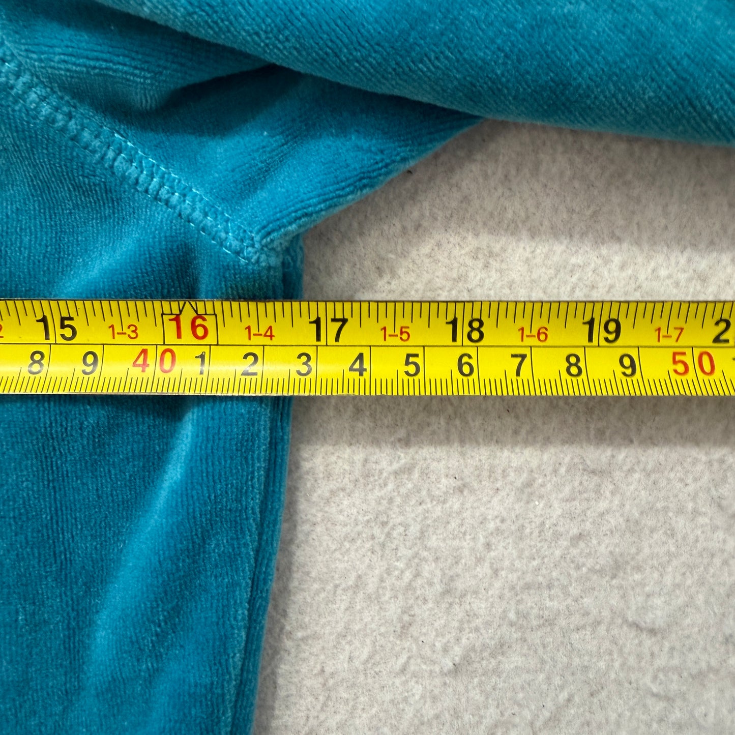 Juicy Couture Women's Teal Blue Velour Tracksuit Set Hoodie & Flared Pant Size M