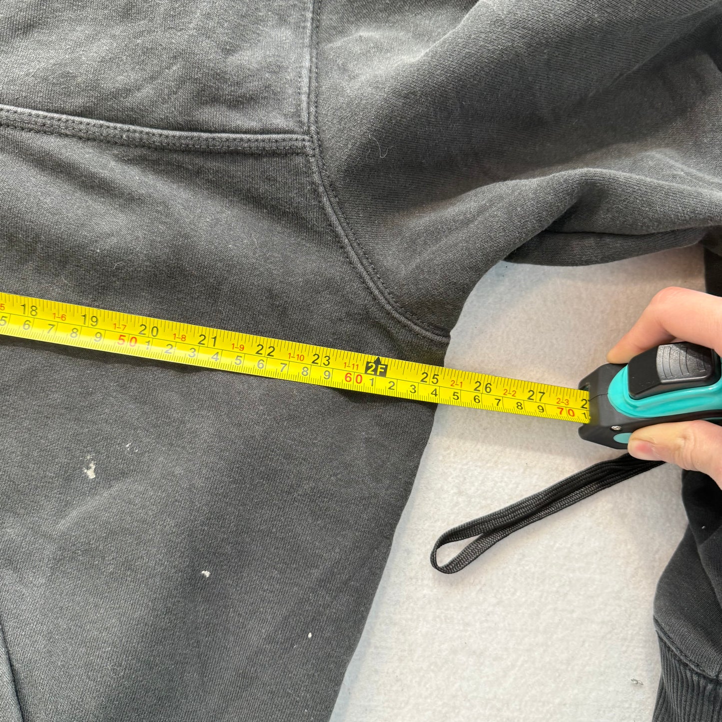 Carhartt Rain Defender Men's Gray Loose Fit Quarter Zip Hooded Sweatshirt Size L