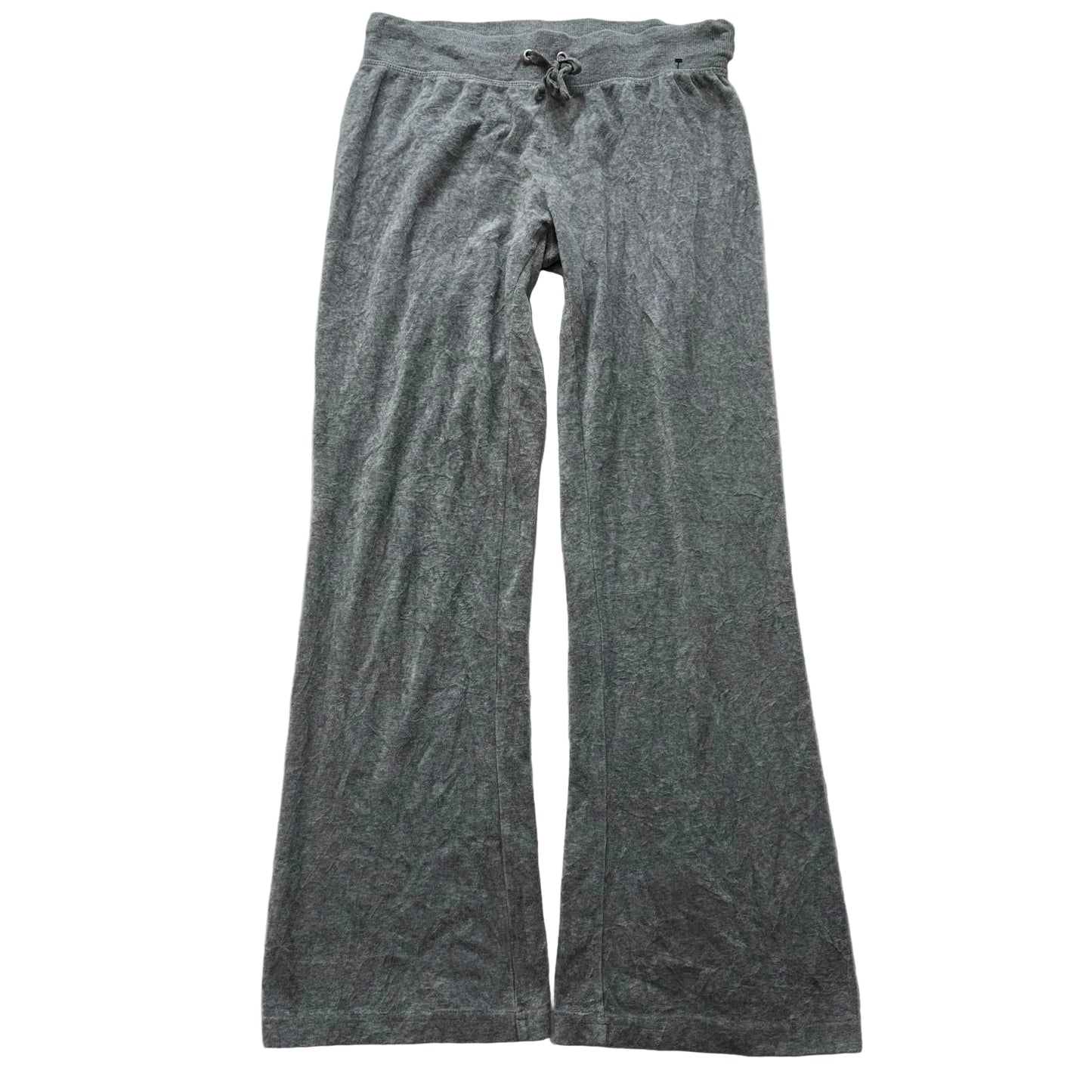 Juicy Couture Women's Heather Gray Velour Flared Track Pants Loungewear Size M