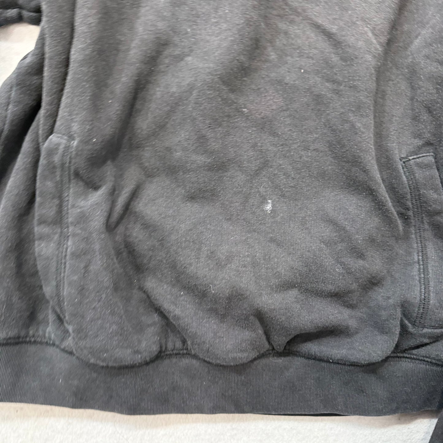 PINK by Victoria's Secret Women Black Cotton Pullover Hoodie 1/4 Zip Logo Size M