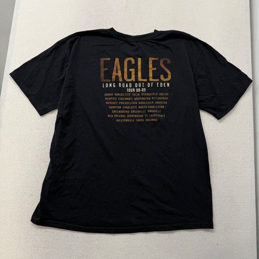 Anvil Eagles Long Road Out of Eden Concert Tour 08-09 Mens Black T-Shirt Size XL