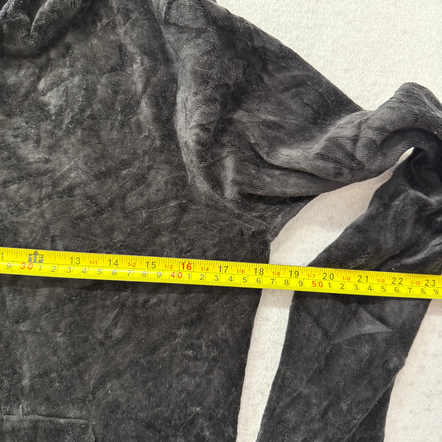 Vintage Juicy Couture Womens Black Velour Tracksuit Set Hoodie & Pant Y2k Size S