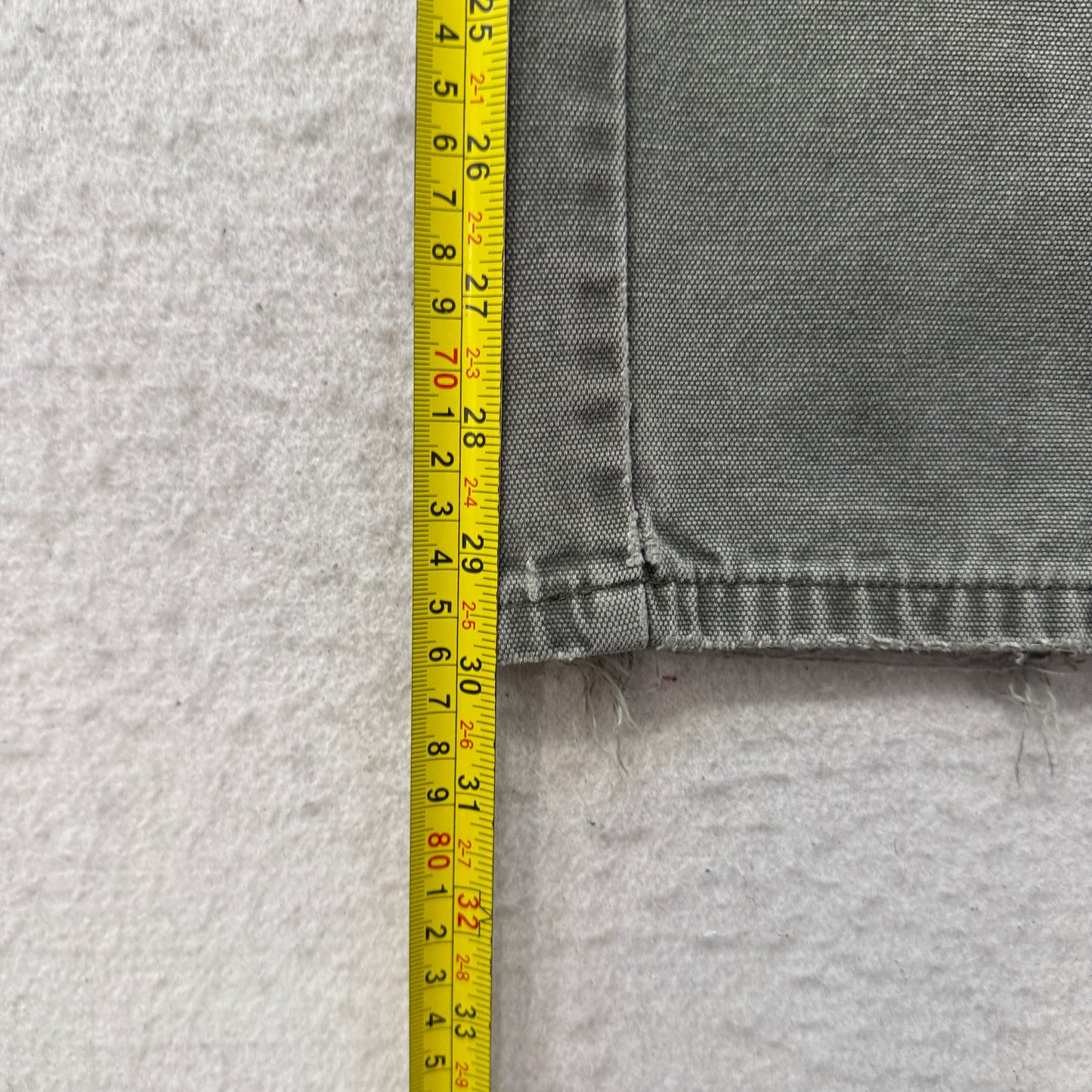 Dickies Men's Olive Green Straight Fit Carpenter Canvas Pants Pockets Size W34