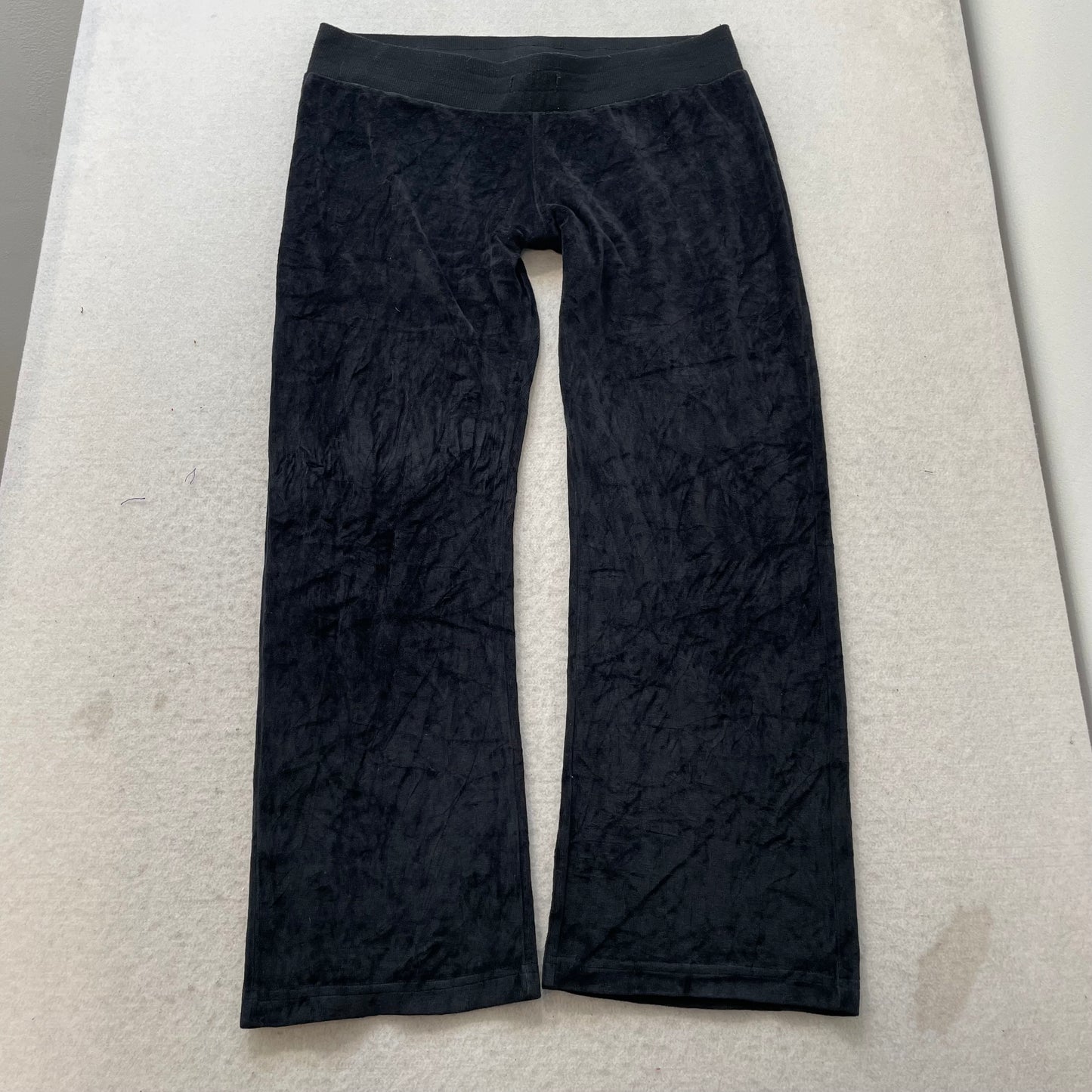 Vintage Juicy Couture Women's Black Velour Tracksuit Sets Hoodie & Pant Size L