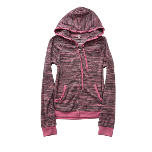 Vintage Juicy Couture Women's Heathered Pink Gray Velour Full Zip Hoodie Size S