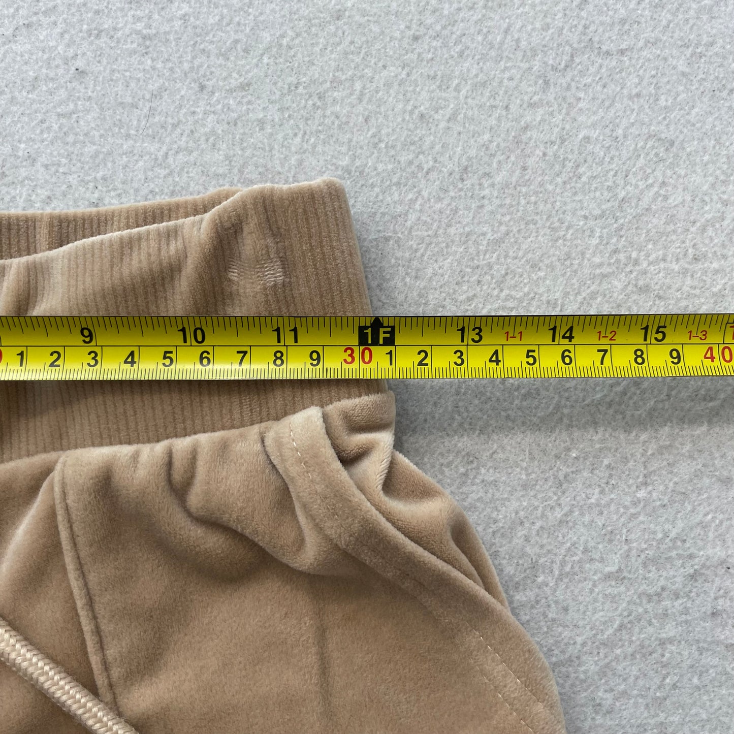 Bebe Women's Beige Velour Flared Leg Track Pant Drawstring Pocket Casual Size XS