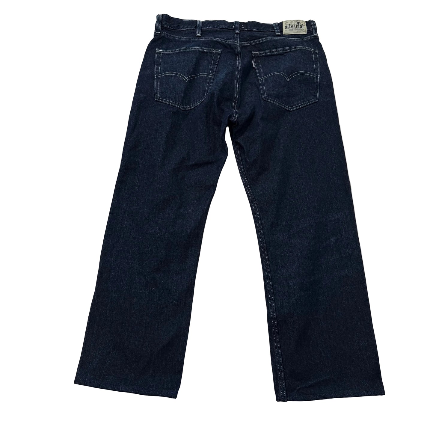 Levi's SilverTab Men's Dark Indigo Denim Baggy Fit Straight Leg Jeans Size 38