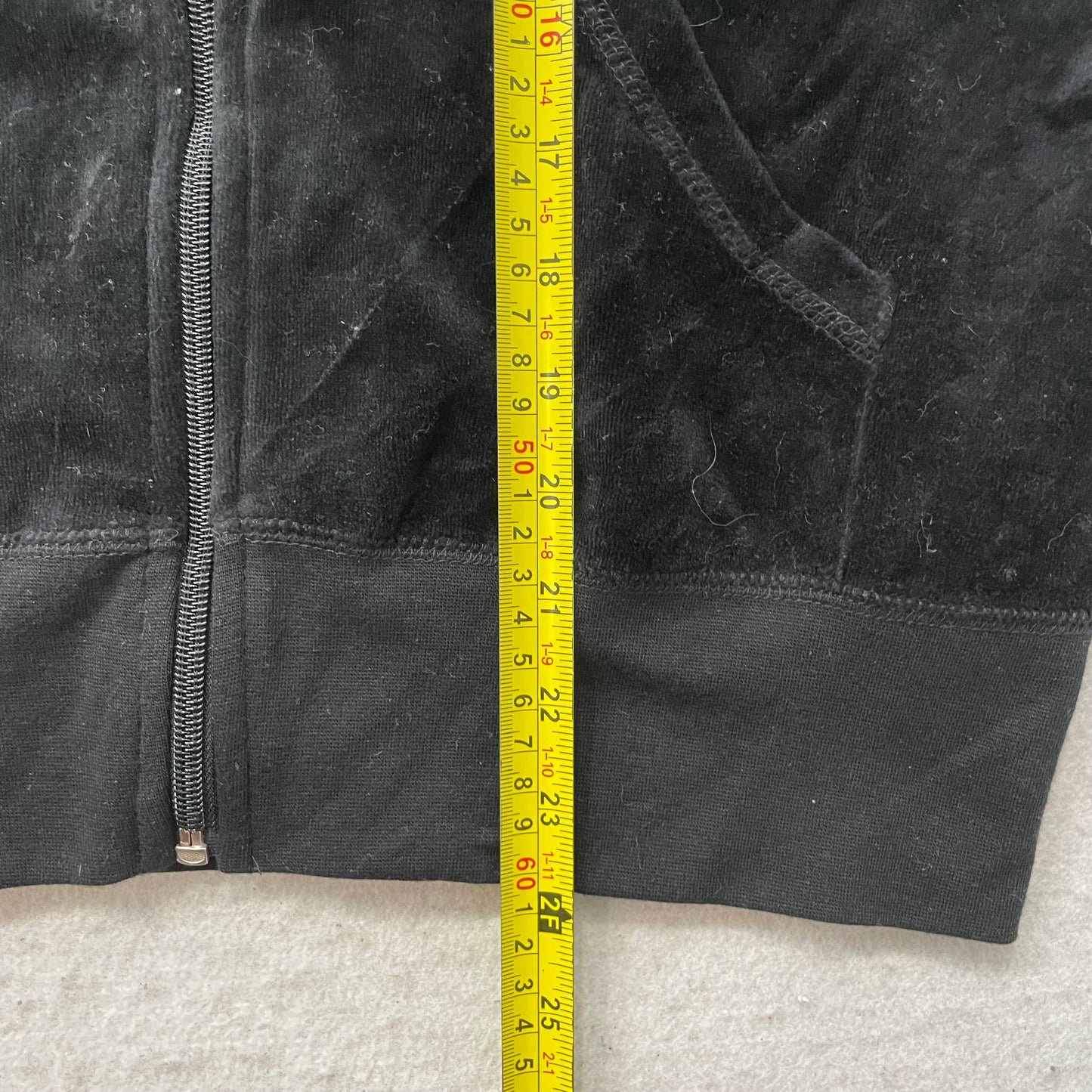 Vintage Juicy Couture Women's Black Velour Tracksuit Set Jacket & Pant Size M/S