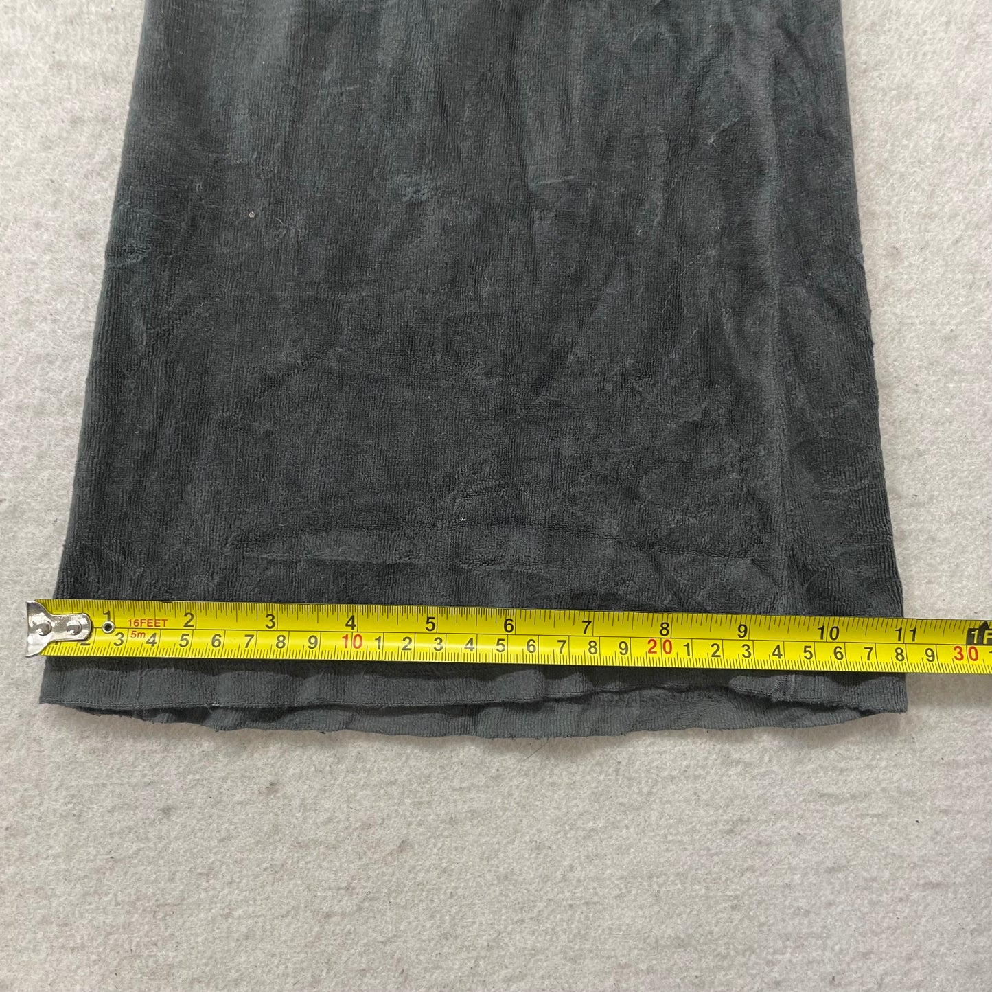 2003 Vintage Juicy Couture Women Charcoal Velour Flare Track Pant Pockets Size P
